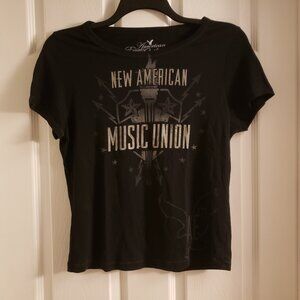 American Eagle 2008 New American Music Union Concert T-Shirt Black Bob Dylan XL